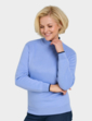Fleece Lined Turtle Neck Jumper - Pale Blue