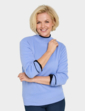 Fleece Lined Turtle Neck Jumper - Pale Blue