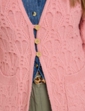 Textured Knit Cardigan - Blush