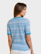 Short Sleeve Wave Design Jumper - Blue