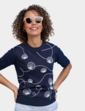 Cornelli Shell Embroidered Short Sleeve Jumper - Navy