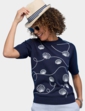 Cornelli Shell Embroidered Short Sleeve Jumper - Navy