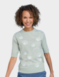 Cornelli Shell Embroidered Short Sleeve Jumper - Soft Green