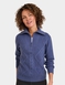 Quarter Zip Neck Cable Jumper - Denim