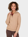Quarter Zip Neck Cable Jumper - Oatmeal