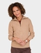 Quarter Zip Neck Cable Jumper - Oatmeal