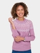 Fairisle Design Inspired Jumper - Mauve