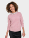 Feather Yarn Jumper with Decorative Neck Trim - Dusky Pink