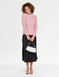 Feather Yarn Jumper with Decorative Neck Trim - Dusky Pink