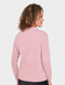 Feather Yarn Jumper with Decorative Neck Trim - Dusky Pink