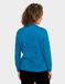 Feather Yarn Jumper with Decorative Neck Trim - Teal