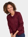 Bow Trim Cardigan - Burgundy