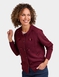 Bow Trim Cardigan - Burgundy