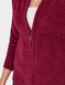 Feather Yarn Zip Cardgan - Wine