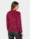 Feather Yarn Zip Cardgan - Wine
