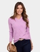 Diamante Trim V Neck Jumper - Lavender