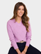 Diamante Trim V Neck Jumper - Lavender