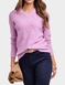 Diamante Trim V Neck Jumper - Lavender