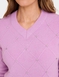 Diamante Trim V Neck Jumper - Lavender