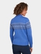 Fleece Lined Fairisle Inspired Knit Cardigan - Blue