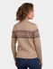 Fleece Lined Fairisle Inspired Knit Cardigan - Natural