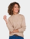 Bobble Heart Turtle Neck Jumper - Natural