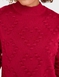 Bobble Heart Turtle Neck Jumper - Raspberry