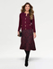 Jacket Style Cardigan - Burgundy