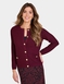 Jacket Style Cardigan - Burgundy