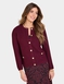 Jacket Style Cardigan - Burgundy