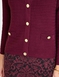 Jacket Style Cardigan - Burgundy