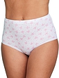 Pack Of Six Print Cotton Briefs White