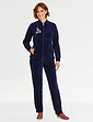 Velour Leisure Suit - Navy