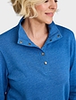 Popper Neck Sweatshirt - Blue