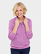 Popper Neck Sweatshirt - Heather