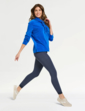 Funnel Neck Velour Top - Blue