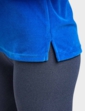 Funnel Neck Velour Top - Blue