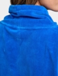 Funnel Neck Velour Top - Blue