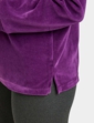 Funnel Neck Velour Top - Plum