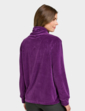 Funnel Neck Velour Top - Plum