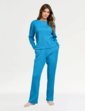 Cable Design Loungewear Set - Dusky Blue