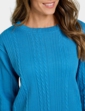 Cable Design Loungewear Set - Dusky Blue