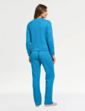 Cable Design Loungewear Set - Dusky Blue