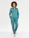 Quarter Zip Top 2 Piece Leisure Suit - Green