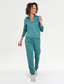 Quarter Zip Top 2 Piece Leisure Suit - Green