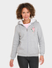 Fleece Lined Embroidered Hoodie - Grey Marl