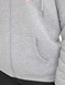Fleece Lined Embroidered Hoodie - Grey Marl