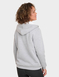 Fleece Lined Embroidered Hoodie - Grey Marl