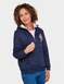 Fleece Lined Embroidered Hoodie - Navy