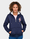 Fleece Lined Embroidered Hoodie - Navy
